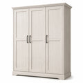 Armario de madera MDF de tres puertas color beige