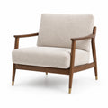 Sillón de Madera y Tela Beige