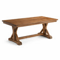 Mesa de comedor de madera de roble marrón